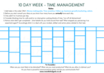 time management tool 10 day week