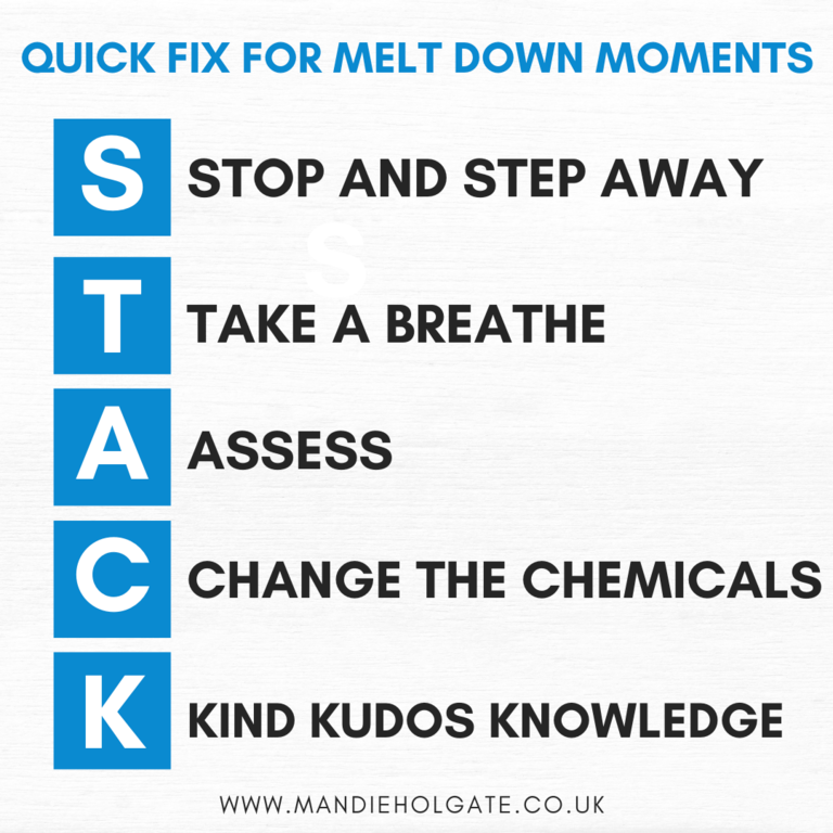 QUICK FIX FOR MELT DOWN MOMENTS