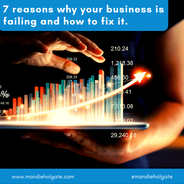 How To Know If Your Business Is Failing 7 reasons why your business is failing and how to fix it – Mandie Holgate