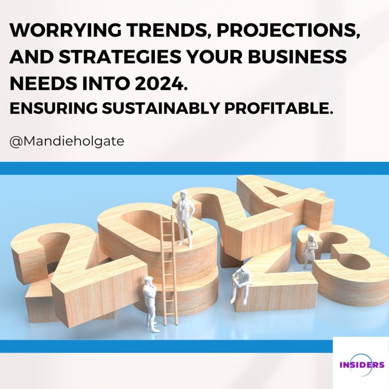 Worrying trends, projections, and strategies your business needs into 2024 to ensure you’re sustainably profitable.