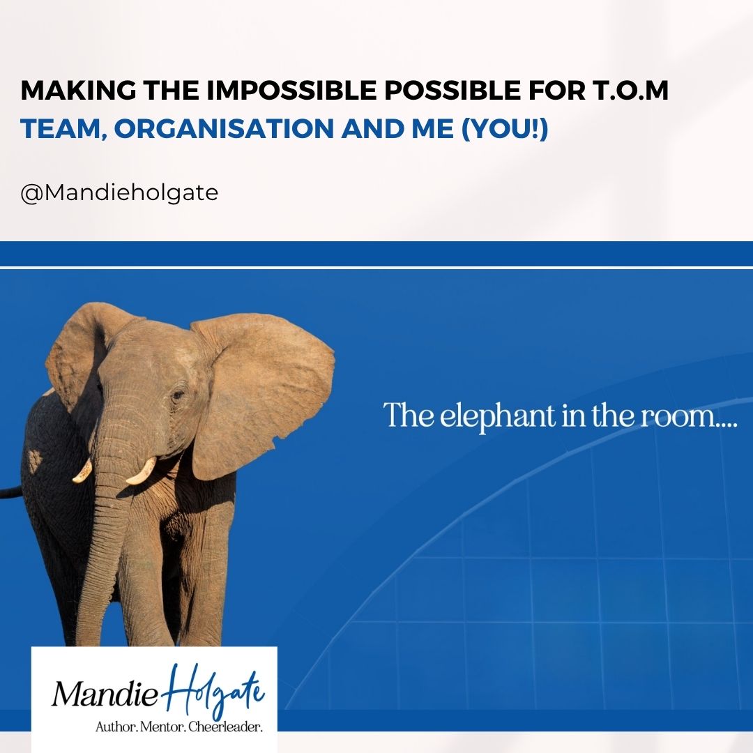 Making the Impossible Possible for T.O.M - Teams, Organisations and Me (You!)